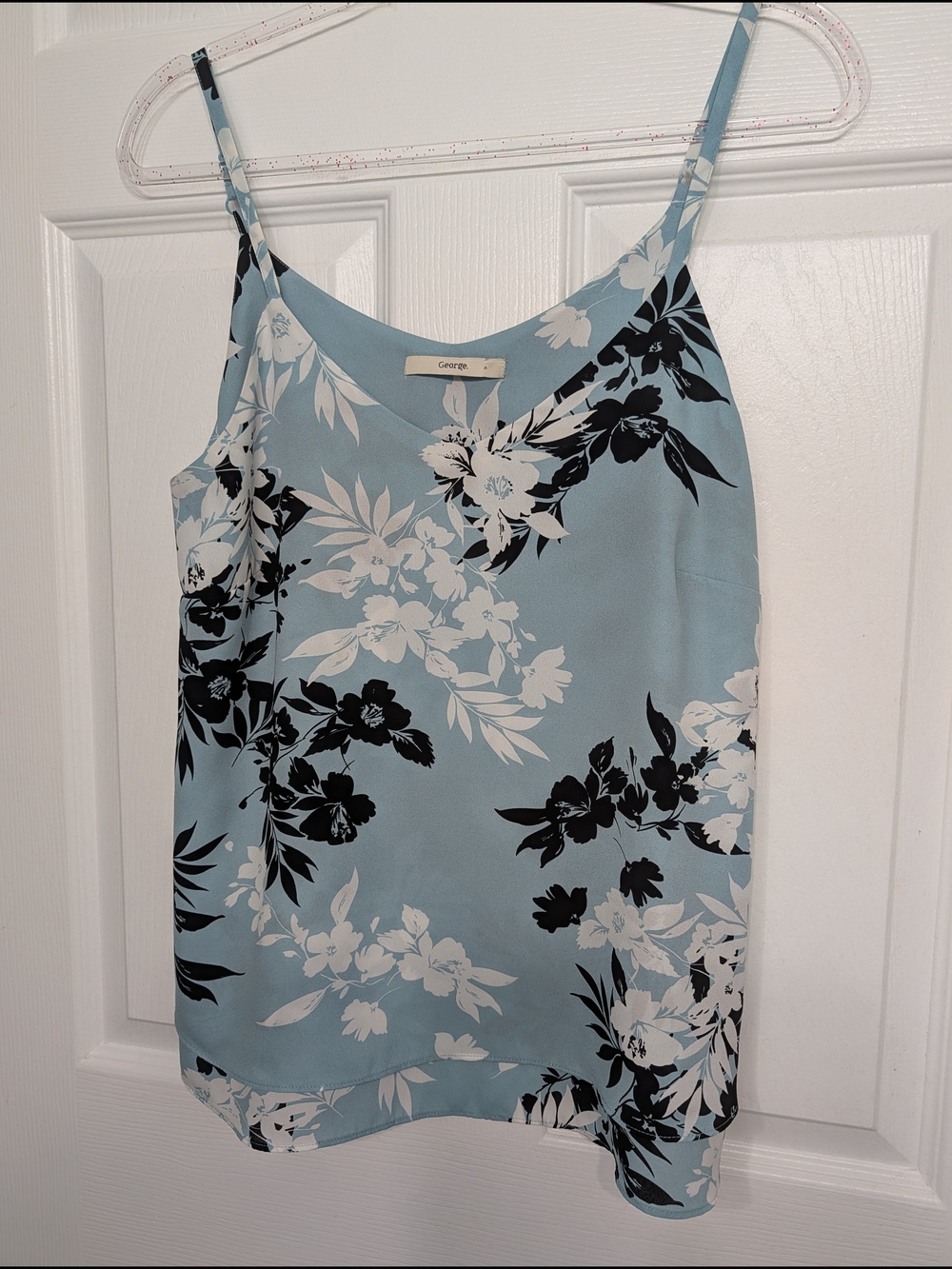 George Women's Blue Floral Cami Tank Top